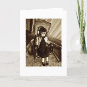 Sepia Victorian Doll "Francis" tomt kort