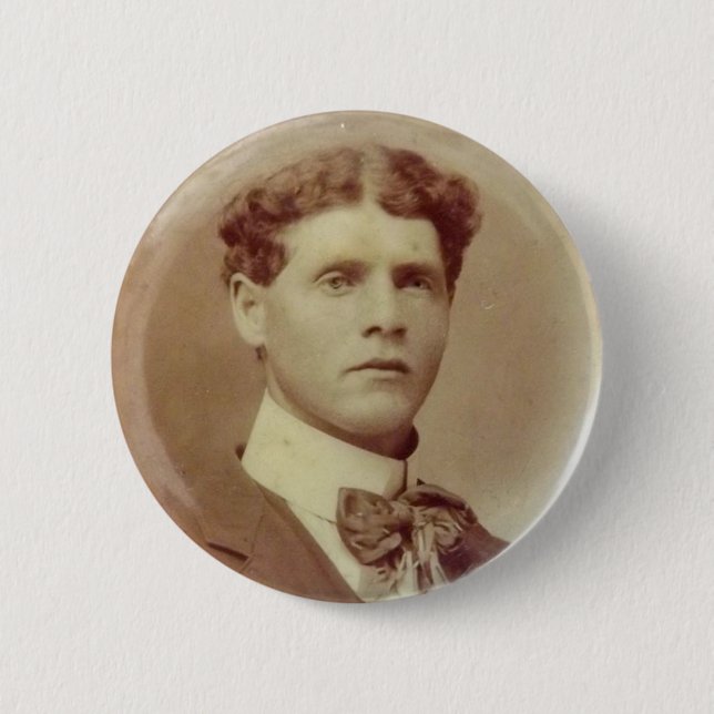 sepia Victorian stilig kille Knapp (Framsida)