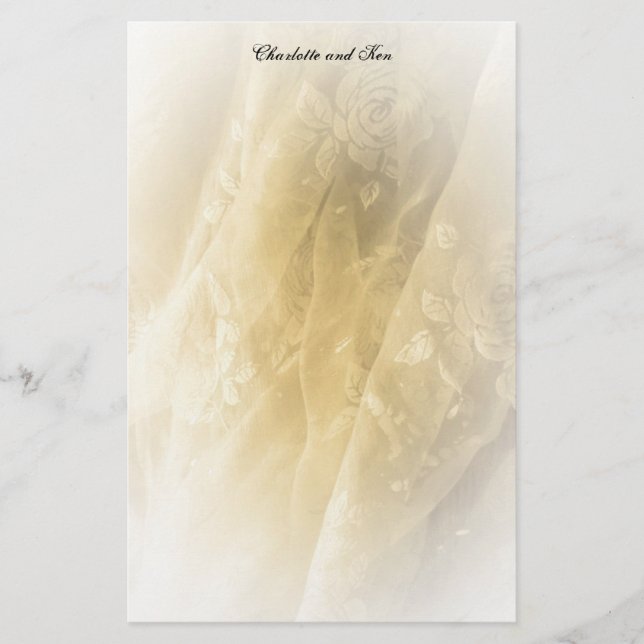 Sepia Voile Brevpapper (Framsida)