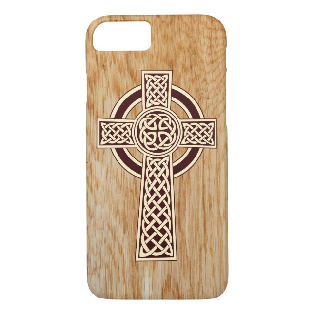 Sepia Woodcut Celtic Kor Case-Mate iPhone Skal (Baksida)