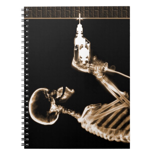 Sepia X-Ray Skeleton Builder Anteckningsbok (Framsidan)