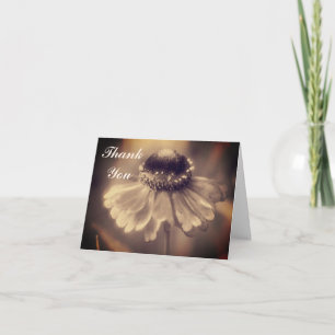 Sepia Zinnia Flower-Anpassadet - tackkort