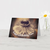 Sepia Zinnia Flower Personlig Birthday