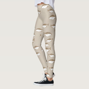 Sepiabisk fisk leggings