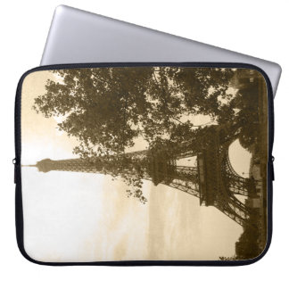 SepiaEiffel torn Laptop Sleeve