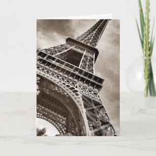 Sepiafärgad Eiffeltorn Paris Kort