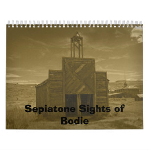 Sepiatone siktar av Bodie, CA Kalender