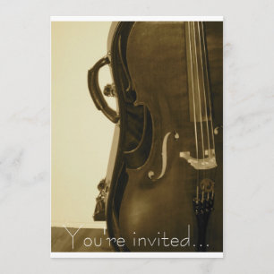 Sepiavioloncellinbjudan Inbjudningar