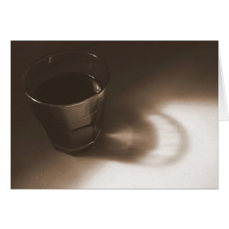 Sepiskt kaffeglas hälsningskort