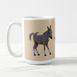 Seppel, kleiner störrischer Esel - Kaffemugg