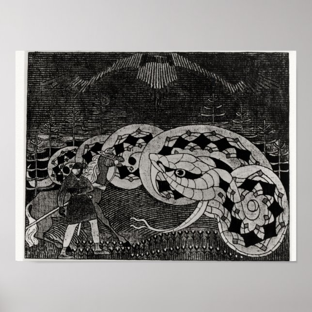 Seppo Llmarinen Plowing the Fält of Snakes Poster (Framsidan)