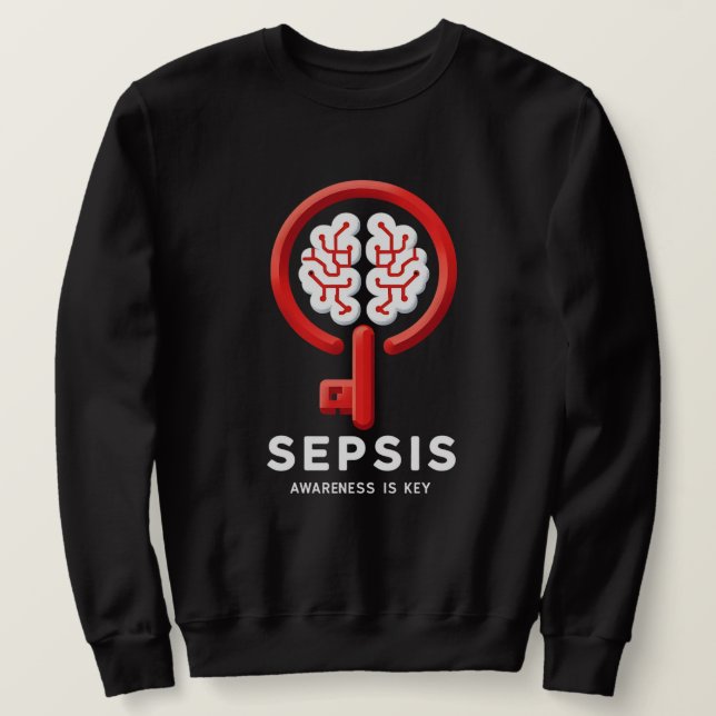 Sepsis Awareness är Nyckel Sweatshirt (Design framsida)
