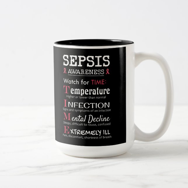 Sepsis Awareness Watch for TIME Guide Två-Tonad Mugg (Höger)