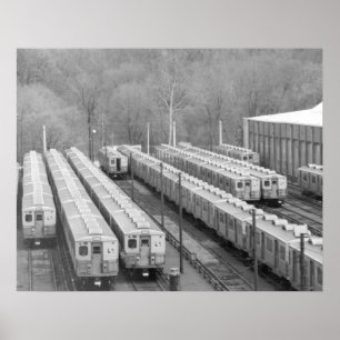 Septa Transit M-3 Market Frankford Line Cars wide Poster