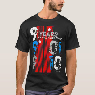 September 11 minne i 9 år svart T-tröja T Shirt