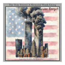 September 11 Twin Towers Memorial Wall Art