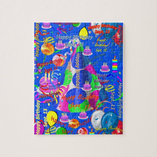 September, 13 Birthday Jigszawa Puzzle Pussel (Vertikal)