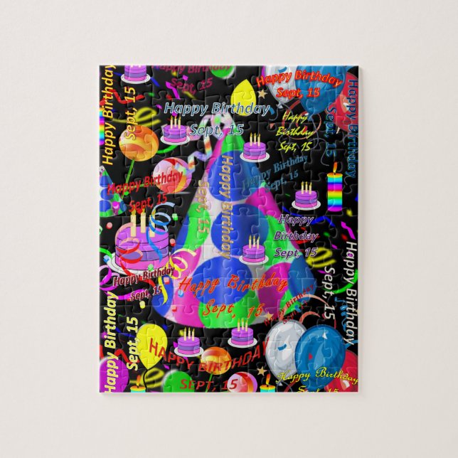 September, 15:e födelsedagen Jigszawa Puzzle Pussel (Vertikal)