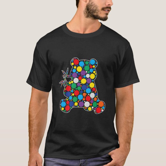 September 15Th Polka Dot Panda International Dot D T Shirt (Framsida)
