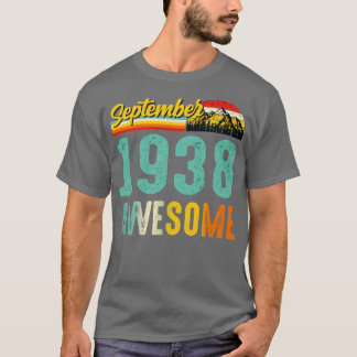 September 1938 Birthday Gift Shirt Vintage Septemb T