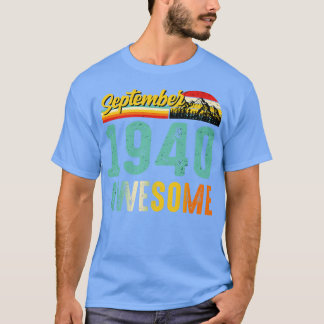September 1940 Birthday Gift Shirt Vintage Septemb T