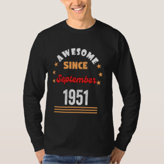September 1951 Födelsedag Fantastisk sedan 1951 se T Shirt
