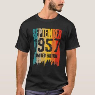 September 1957 64 år Begränsad födelsedagstid Edit T Shirt