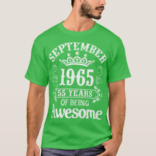September 1965 Grattis på födelsedagen 55 års AW T Shirt