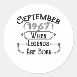September 1967 när urbeningar föds runt klistermärke