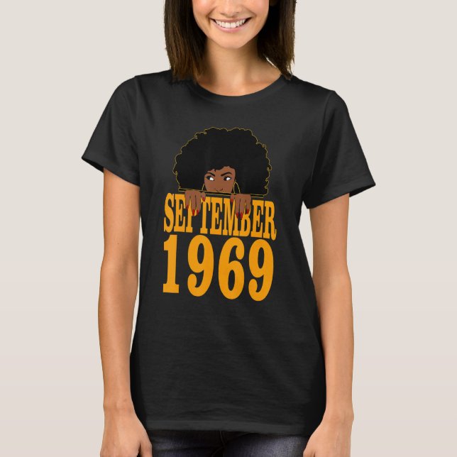 September 1969 53:e födelsedagen 53 år gammal svar t shirt (Framsida)