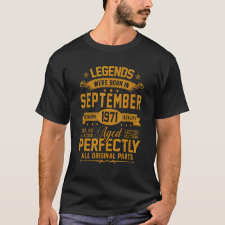 September 1971, 51:a födelsedag 51:e året gammal M T Shirt