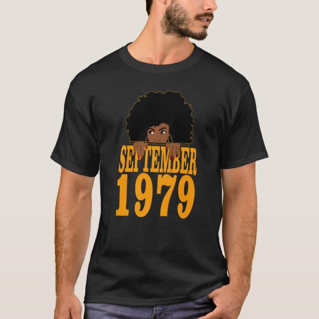 September 1979 43:e födelsedagen 43 år gammal svar t shirt (Framsida)