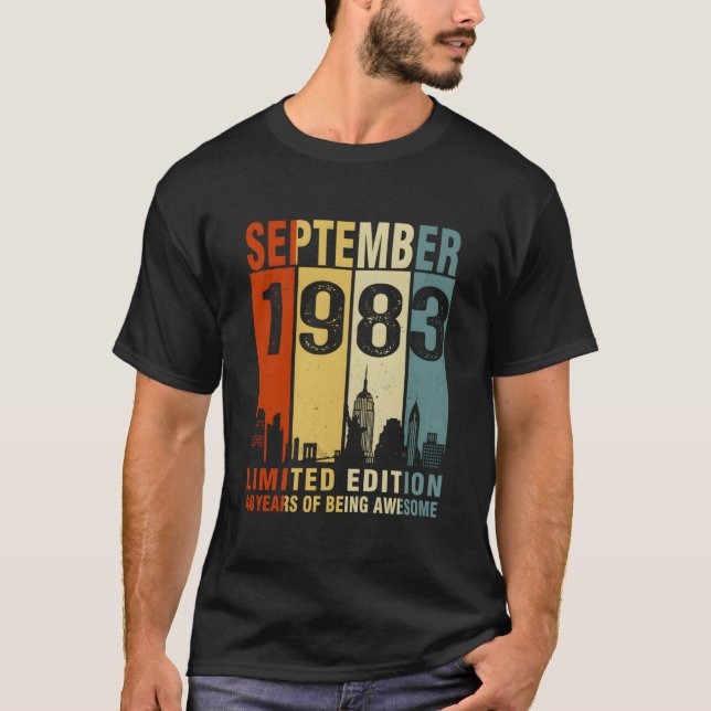 September 1983 40 år av att vara fantastisk t shirt (Framsida)