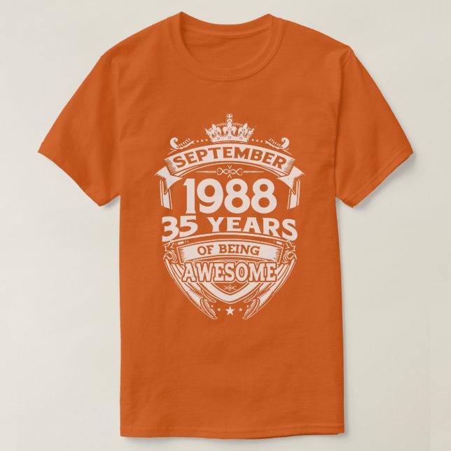 September 1988 35 år av fågelinfluensa i 35en Fant T Shirt (Design framsida)