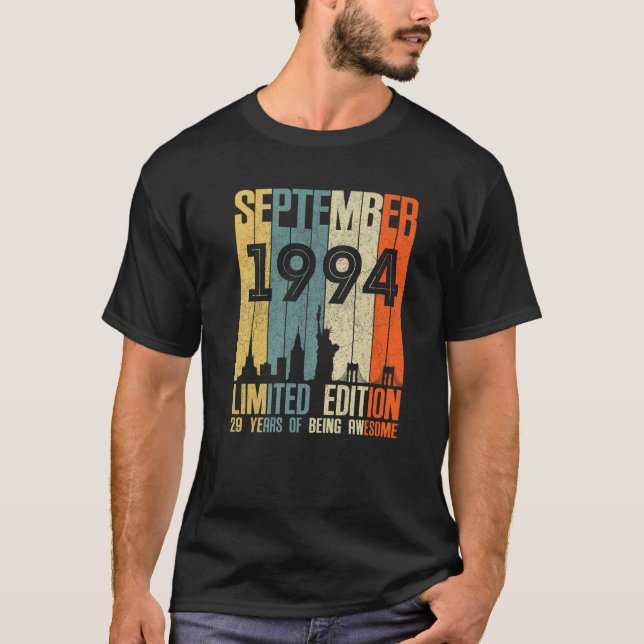 September 1994 29 Födelsedag 29 år 1994 T Shirt (Framsida)