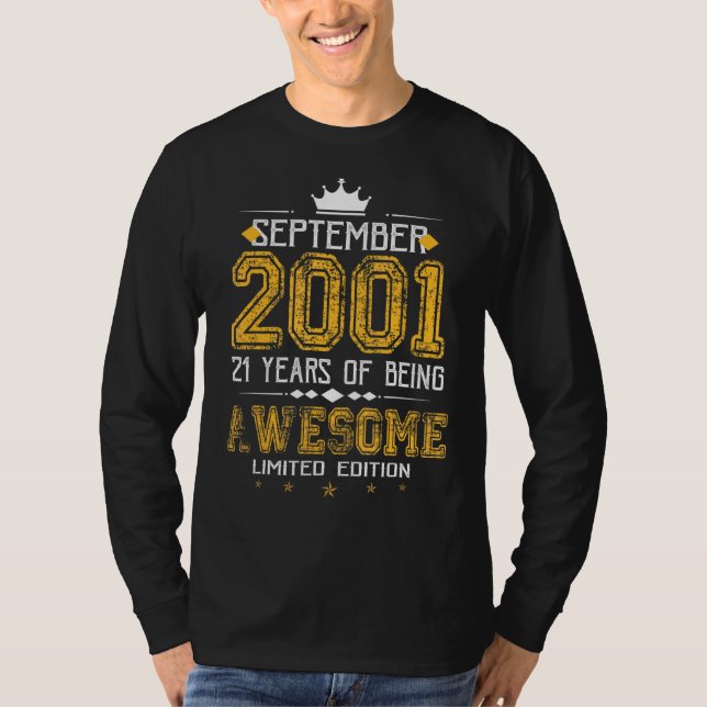 September 2001 21 års vistelse i Fantastisk T Shirt (Framsida)