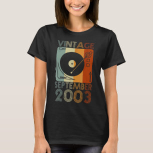 September 2003 19:e Bday Vintage Retro 19 år O T Shirt