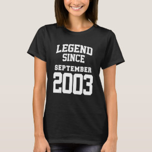 September 2003 19th Birthday Legend 19 Years Old T Shirt