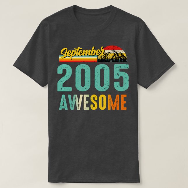 September 2005 Birthday Gift Shirt Vintage Septemb T (Design framsida)