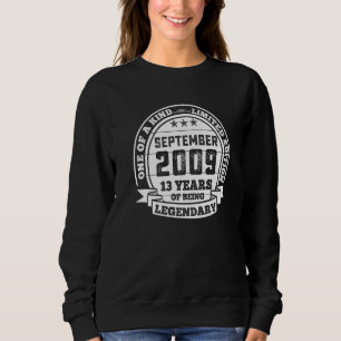 September 2009 13:e födelsedagen 13 år efter födse t shirt