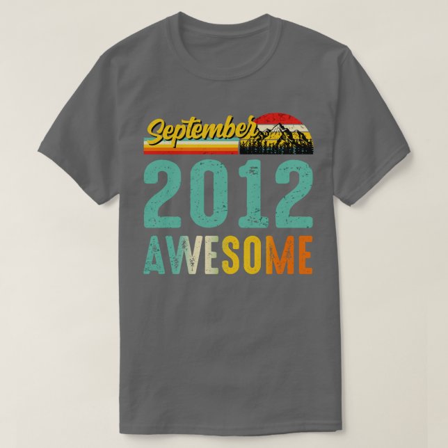 September 2012 Birthday Gift Shirt Vintage Septemb T (Design framsida)