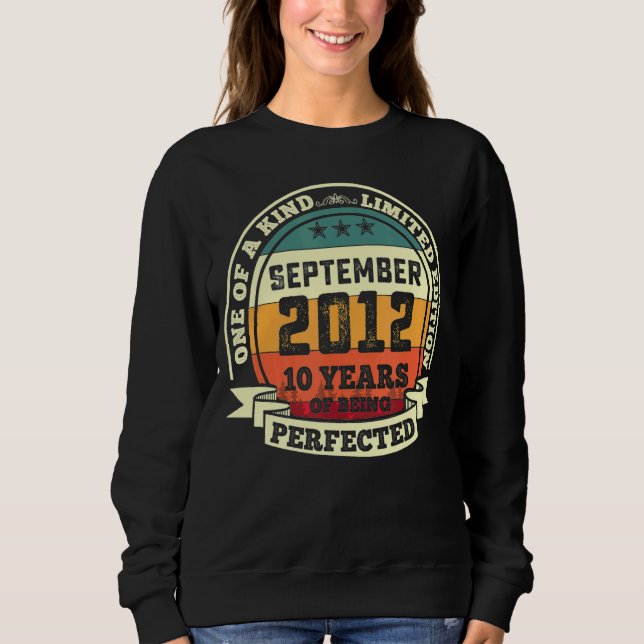 September 2012 tionde födelsedagen 10 år per t shirt (Framsida)