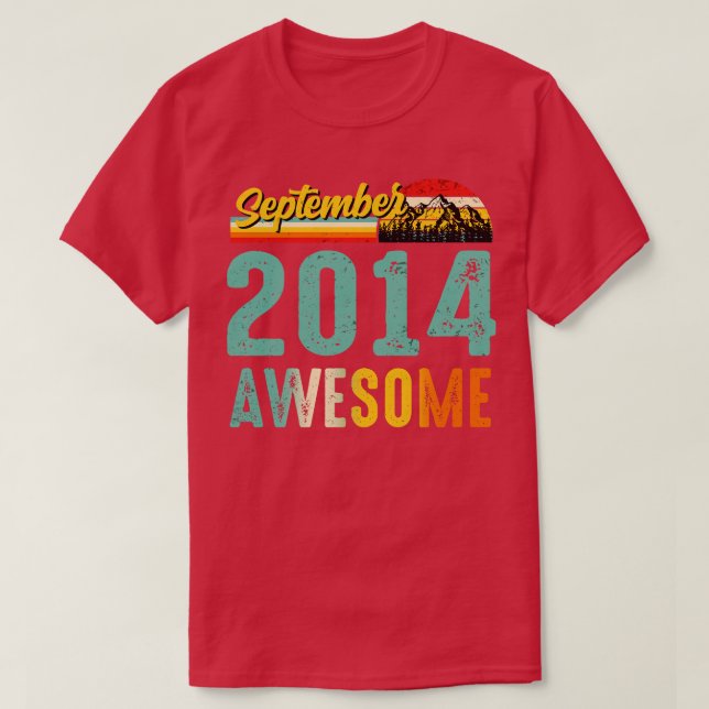 September 2014 Birthday Gift Shirt Vintage Septemb T (Design framsida)