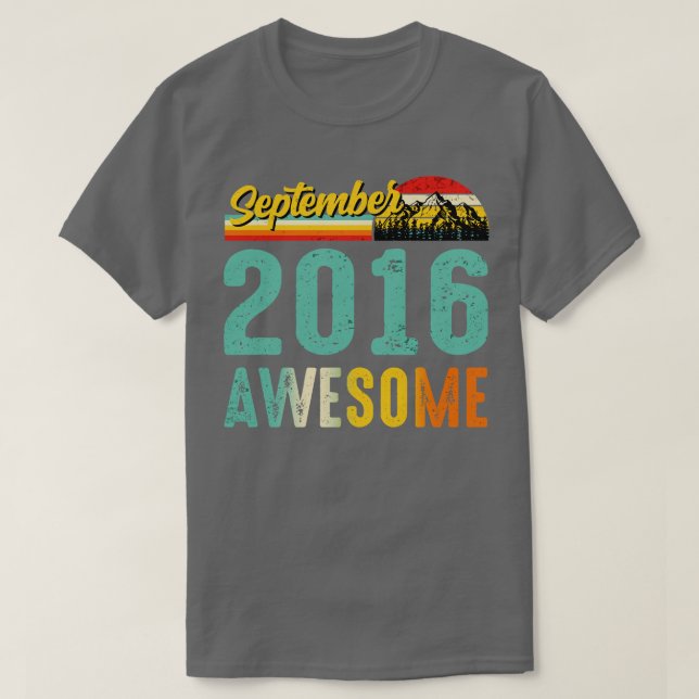 September 2016 Birthday Gift Shirt Vintage Septemb T (Design framsida)