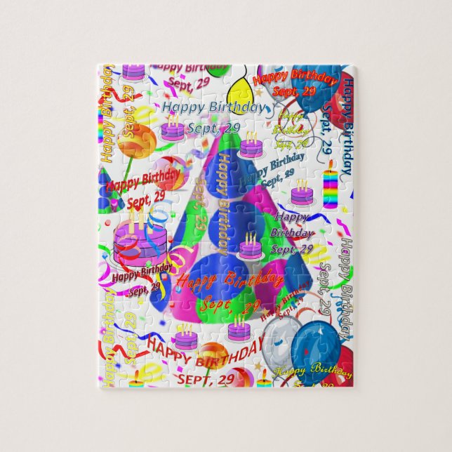 September, 29:e födelsedagen Jigszawa Puzzle Pussel (Vertikal)
