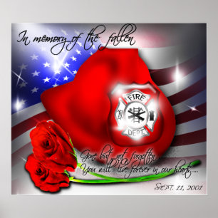 September 9/11 Minnesskrift poster Skriv ut