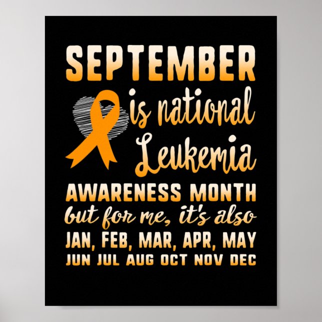 September är den nationella kunskapen om leukemi,  poster (Framsidan)
