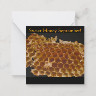 September är honungsmånad! anteckningskort