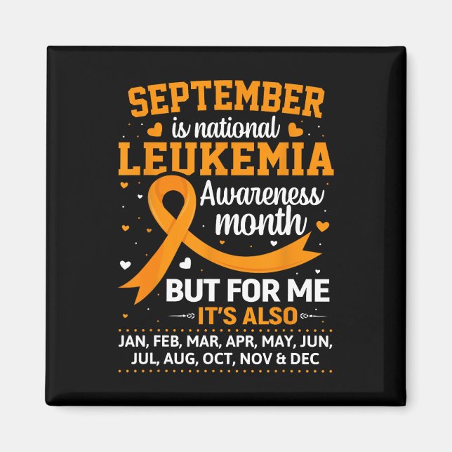 September är Leukemi-medvetandemånad Magnet (Framsidan)