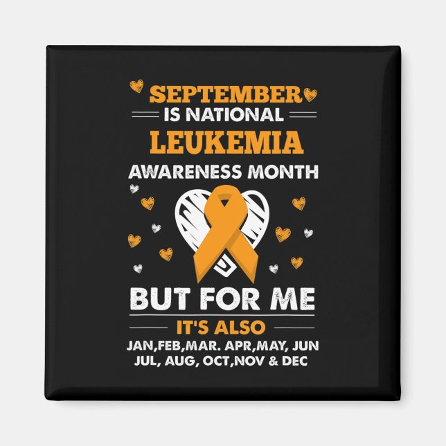 September är Leukemia Awareness Month Magnet (Framsidan)